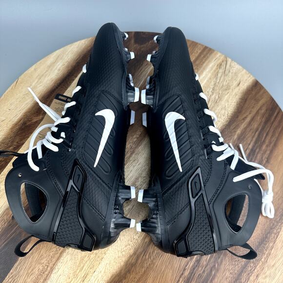 Nike LAX Lacrosse Cleats Men\'s 11.5 Huarache 9 Elite Mid Black FD0088-002